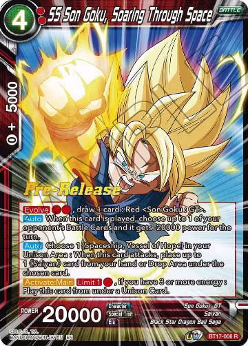 SS Son Goku, Soaring Through Space (BT17-006), Ultimate Squad Pre-Release Cards — DB Super card price