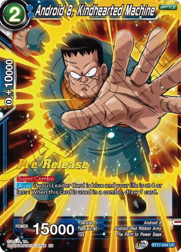 Android 8, Kindhearted Machine (BT17-044), Ultimate Squad Pre-Release Cards — DB Super card price