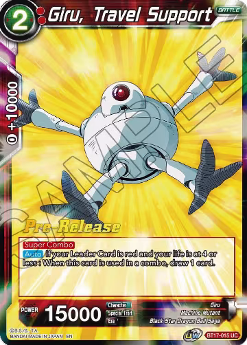 Giru, Travel Support (BT17-015), Ultimate Squad Pre-Release Cards — DB Super card price