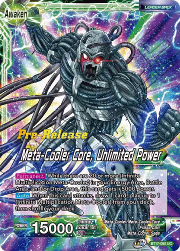Meta-Cooler // Meta-Cooler Core, Unlimited Power (BT17-060), Ultimate Squad Pre-Release Cards — DB Super card price