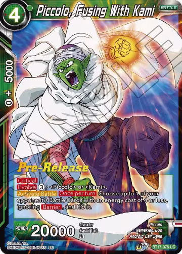 Piccolo, Fusing With Kami (BT17-076), Ultimate Squad Pre-Release Cards — DB Super card price