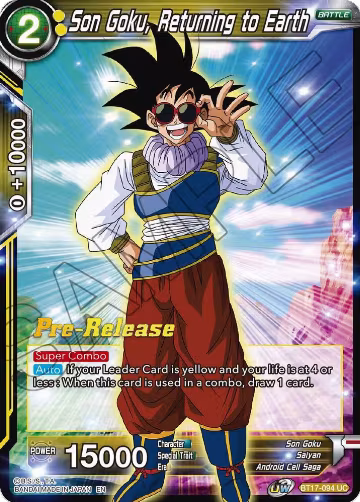 Son Goku, Returning to Earth (BT17-094), Ultimate Squad Pre-Release Cards — DB Super card price