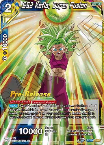 SS2 Kefla, Super Fusion (BT17-133), Ultimate Squad Pre-Release Cards — DB Super card price