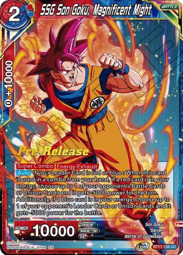 SSG Son Goku, Magnificent Might (BT17-138), Ultimate Squad Pre-Release Cards — DB Super card price