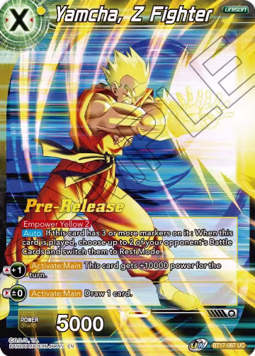 Yamcha, Z Fighter (BT17-087), Ultimate Squad Pre-Release Cards — DB Super card price