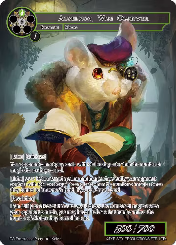 Algernon, Wise Observer (D3 Pre-release Party), Promo Cards — Force of Will card price