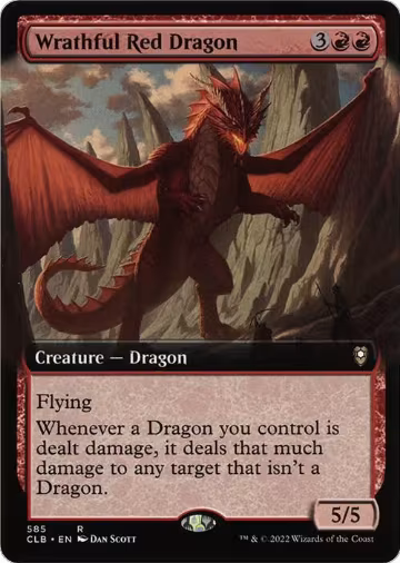Wrathful Red Dragon (Extended Art) (585), Commander Legends: Battle for Baldur's Gate — Magic card price