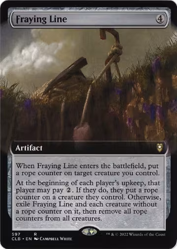 Fraying Line (Extended Art) (597), Commander Legends: Battle for Baldur's Gate — Magic card price