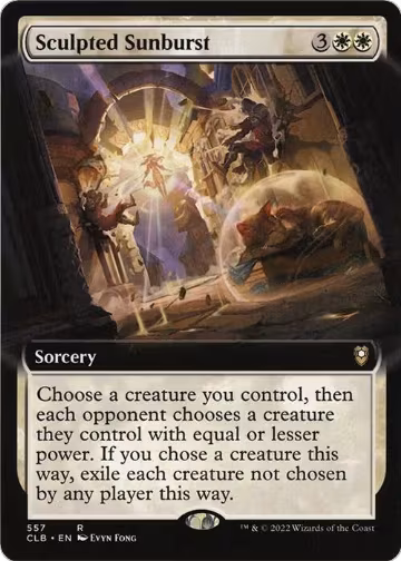 Sculpted Sunburst (Extended Art) (557), Commander Legends: Battle for Baldur's Gate — Magic card price