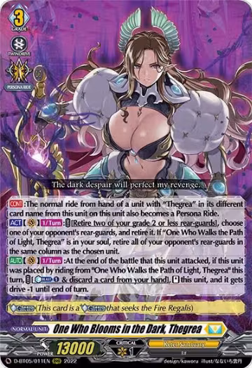 One Who Blooms in the Dark, Thegrea (D-BT05/011EN), D-BT05: Triumphant Return of the Brave Heroes — Vanguard card price