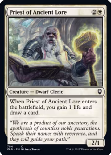 Priest of Ancient Lore (704), Commander Legends: Battle for Baldur's Gate — Magic card price