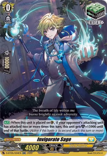 Invigorate Sage (D-BT05/034EN), D-BT05: Triumphant Return of the Brave Heroes — Vanguard card price