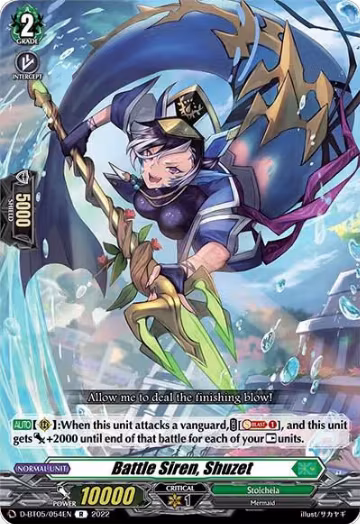 Battle Siren, Shuzet (D-BT05/054EN), D-BT05: Triumphant Return of the Brave Heroes — Vanguard card price