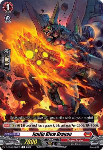 Ignite Blow Dragon (D-BT05/060EN), D-BT05: Triumphant Return of the Brave Heroes — Vanguard card price