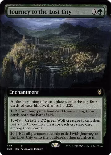 Journey to the Lost City (Extended Art) (637), Commander Legends: Battle for Baldur's Gate — Magic card price