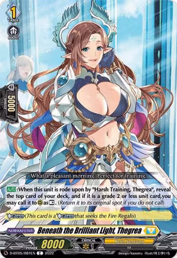 Beneath the Brilliant Light, Thegrea (D-BT05/081EN), D-BT05: Triumphant Return of the Brave Heroes — Vanguard card price