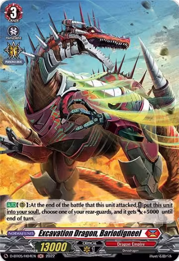 Excavation Dragon, Bariodigneel (Holo) (D-BT05/H04EN), D-BT05: Triumphant Return of the Brave Heroes — Vanguard card price