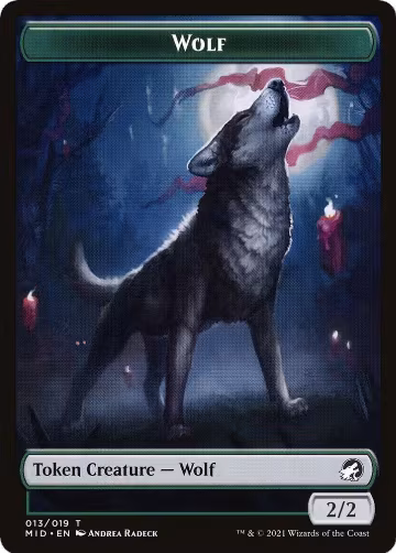 Wolf (013) // Treasure (015) Double-Sided Token (Challenger 2022) (13 // 15), Unique and Miscellaneous Promos — Magic card price