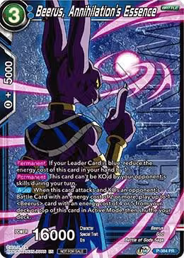 Beerus, Annihilation's Essence (Tournament Pack Vol. 8) (Winner) (P-384), Tournament Promotion Cards — DB Super card price