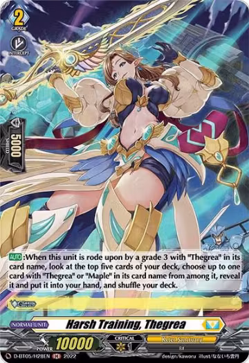 Harsh Training, Thegrea (Holo) (D-BT05/H28EN), D-BT05: Triumphant Return of the Brave Heroes — Vanguard card price