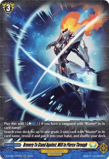 Bravery To Stand Against, Will to Pierce Through (Holo) (D-BT05/H33EN), D-BT05: Triumphant Return of the Brave Heroes — Vanguard card price