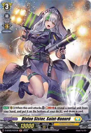 Divine Sister, Saint-Honore (Holo) (D-BT05/H37EN), D-BT05: Triumphant Return of the Brave Heroes — Vanguard card price