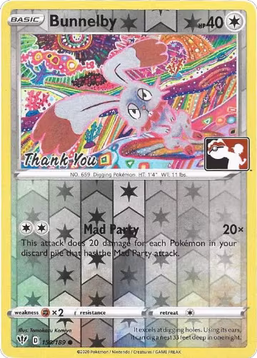 Bunnelby - 150/189 (Thank You Promo) (150/189), Miscellaneous Cards & Products — Pokémon card price