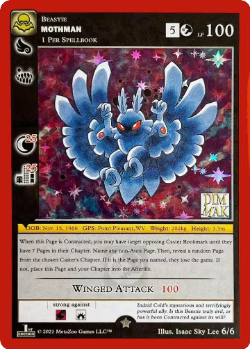 Mothman (6/6), Dim Mak Promos — MetaZoo card price