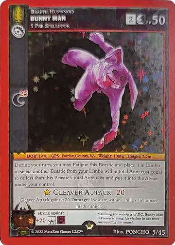 Bunny Man (5/45), Caster's Cup Promo Cards — MetaZoo card price