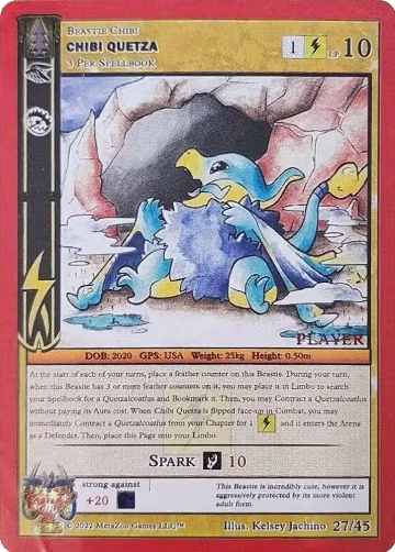 Chibi Quetza (Player Stamped) (27/45), Caster's Cup Promo Cards — MetaZoo card price