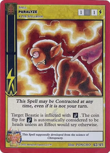 Paralyze (42/45), Caster's Cup Promo Cards — MetaZoo card price
