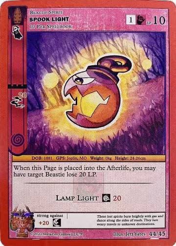 Spook Light (44/45), Caster's Cup Promo Cards — MetaZoo card price
