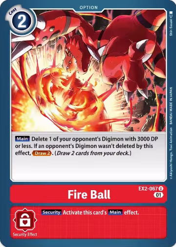 Fire Ball (EX2-067 U), Digital Hazard — Digimon card price