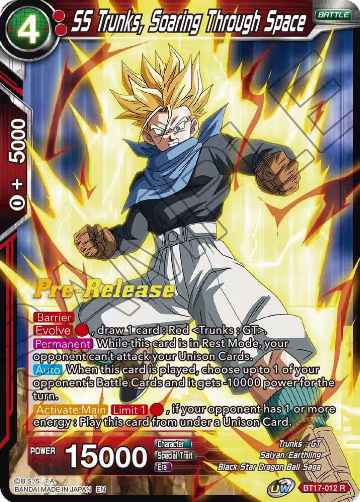 SS Trunks, Soaring Through Space (BT17-012), Ultimate Squad Pre-Release Cards — DB Super card price