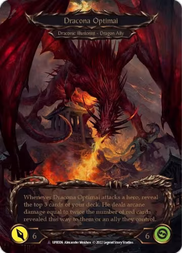 Invoke Dracona Optimai // Dracona Optimai (Marvel) (UPR006), Uprising — Flesh & Blood card price