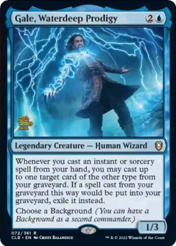 Gale, Waterdeep Prodigy (72), Prerelease Cards — Magic card price