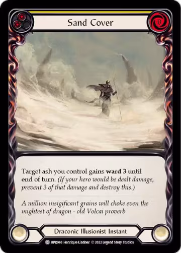 Sand Cover (Yellow) (UPR040), Uprising — Flesh & Blood card price