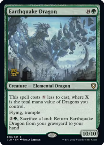 Earthquake Dragon (228), Prerelease Cards — Magic card price