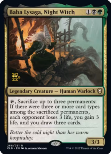 Baba Lysaga, Night Witch (266), Prerelease Cards — Magic card price
