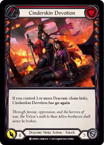 Cinderskin Devotion (Red) (UPR063), Uprising — Flesh & Blood card price