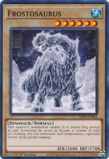 Frostosaurus (LED9-EN046), Legendary Duelists: Duels From the Deep — Yu-Gi-Oh! card price