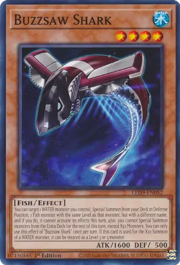 Buzzsaw Shark (LED9-EN052), Legendary Duelists: Duels From the Deep — Yu-Gi-Oh! card price