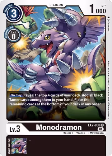 Monodramon (EX2-030 U), Digital Hazard — Digimon card price