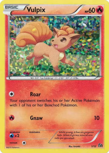 Vulpix - 1/12 (001/012), McDonald's Promos 2016 — Pokémon card price