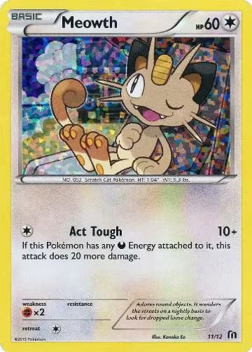 Meowth - 11/12 (011/012), McDonald's Promos 2016 — Pokémon card price
