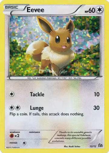 Eevee - 12/12 (012/012), McDonald's Promos 2016 — Pokémon card price