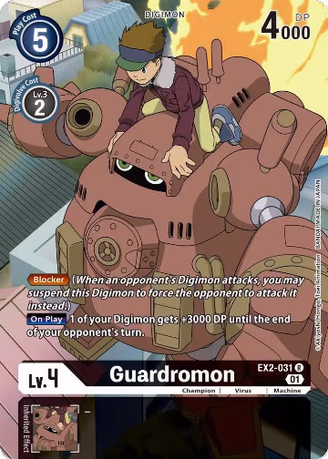 Guardromon (Alternate Art) (EX2-031 R), Digital Hazard — Digimon card price