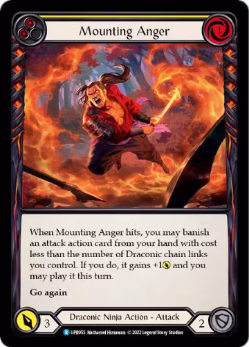 Mounting Anger (Yellow) (UPR055), Uprising — Flesh & Blood card price
