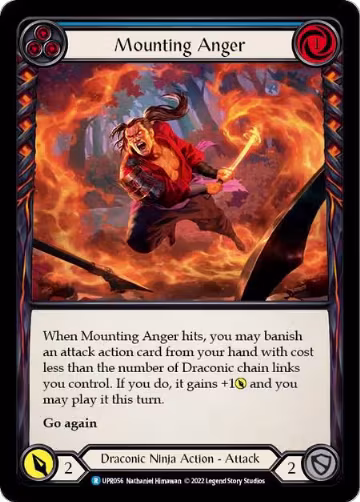 Mounting Anger (Blue) (UPR056), Uprising — Flesh & Blood card price