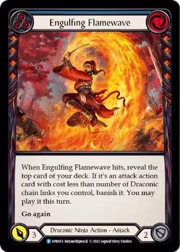 Engulfing Flamewave (Blue) (UPR053), Uprising — Flesh & Blood card price